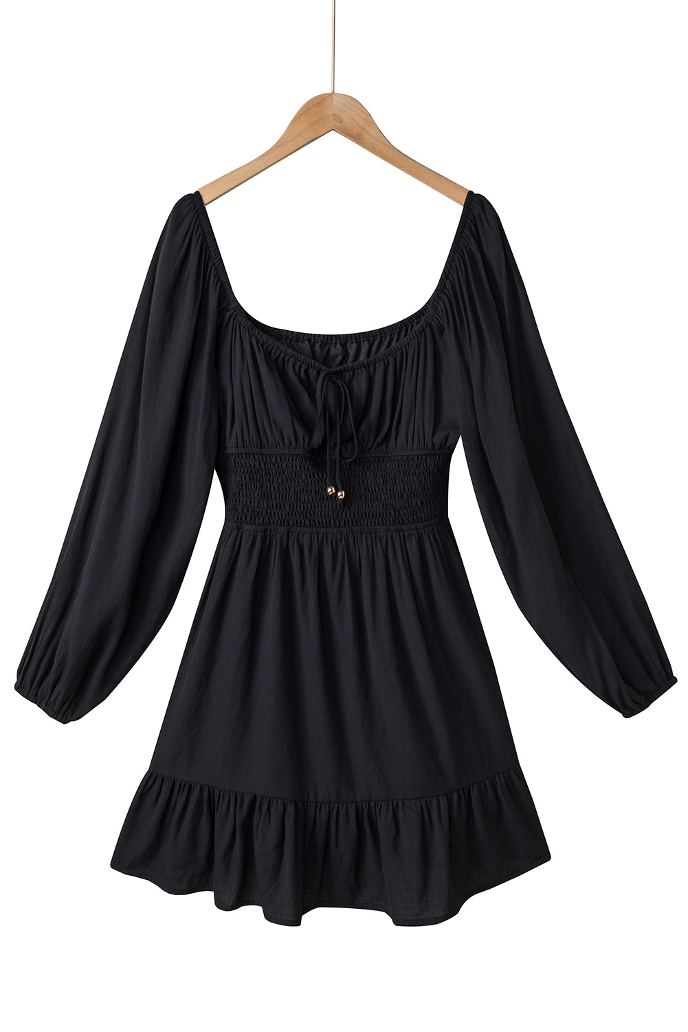 Tatum Drawstring Ruffle Mini Dress