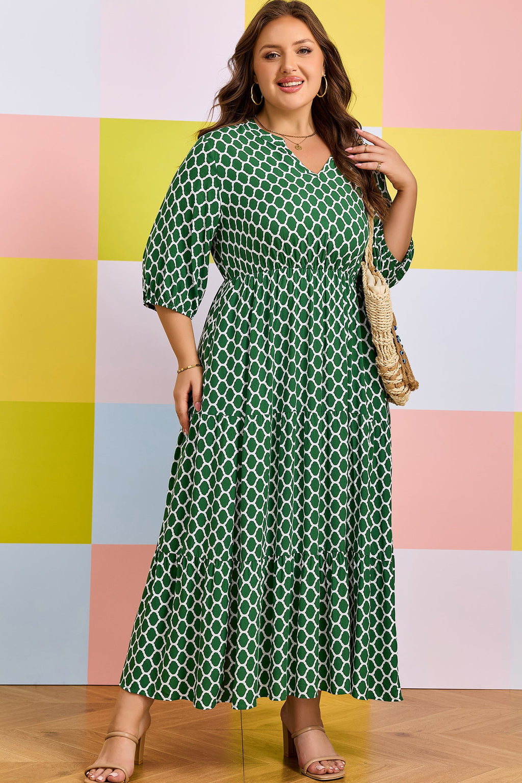 Johanna Ruffle Hem Casual PLUS Dress