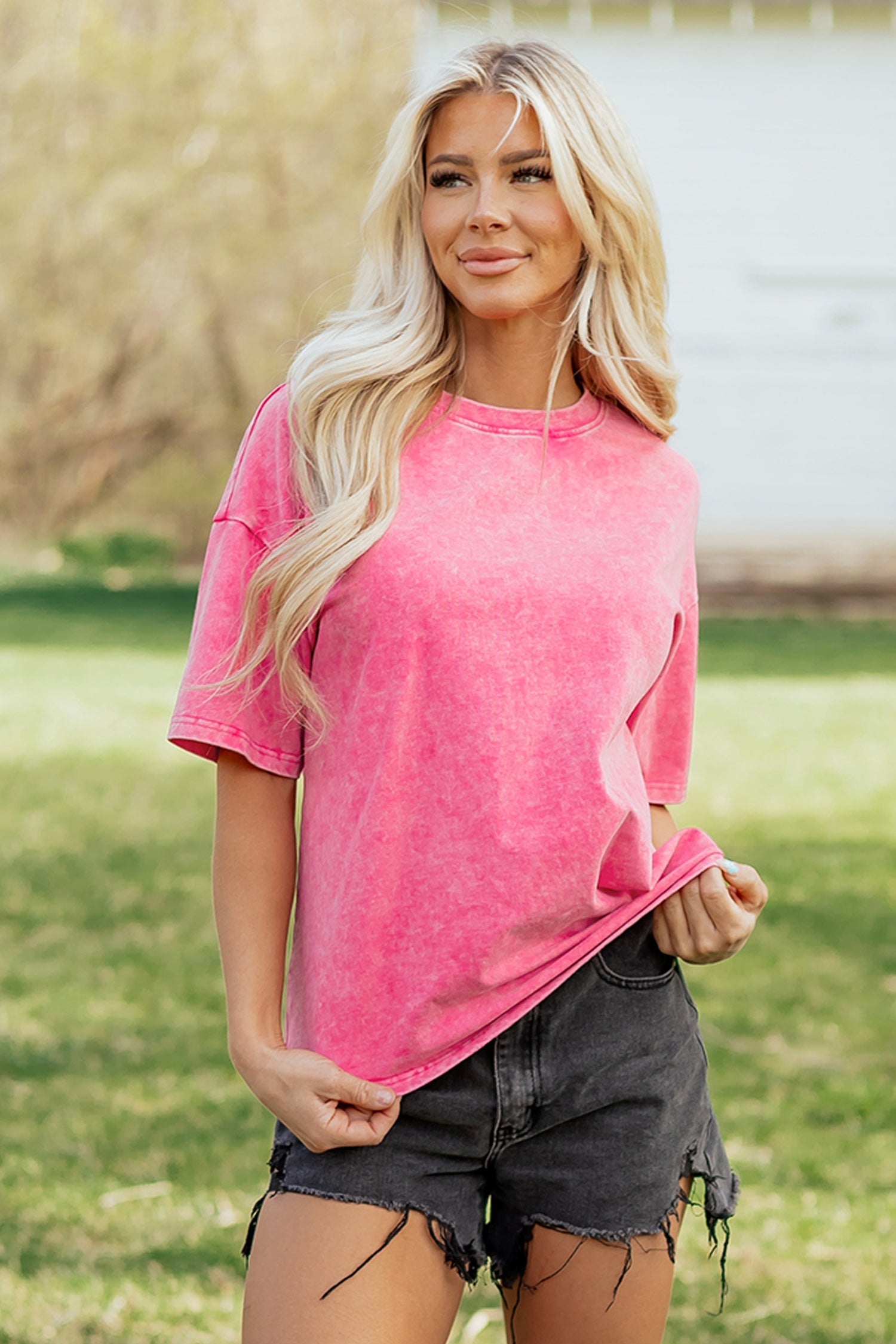 Neriah Mineral Washed Oversize Tee