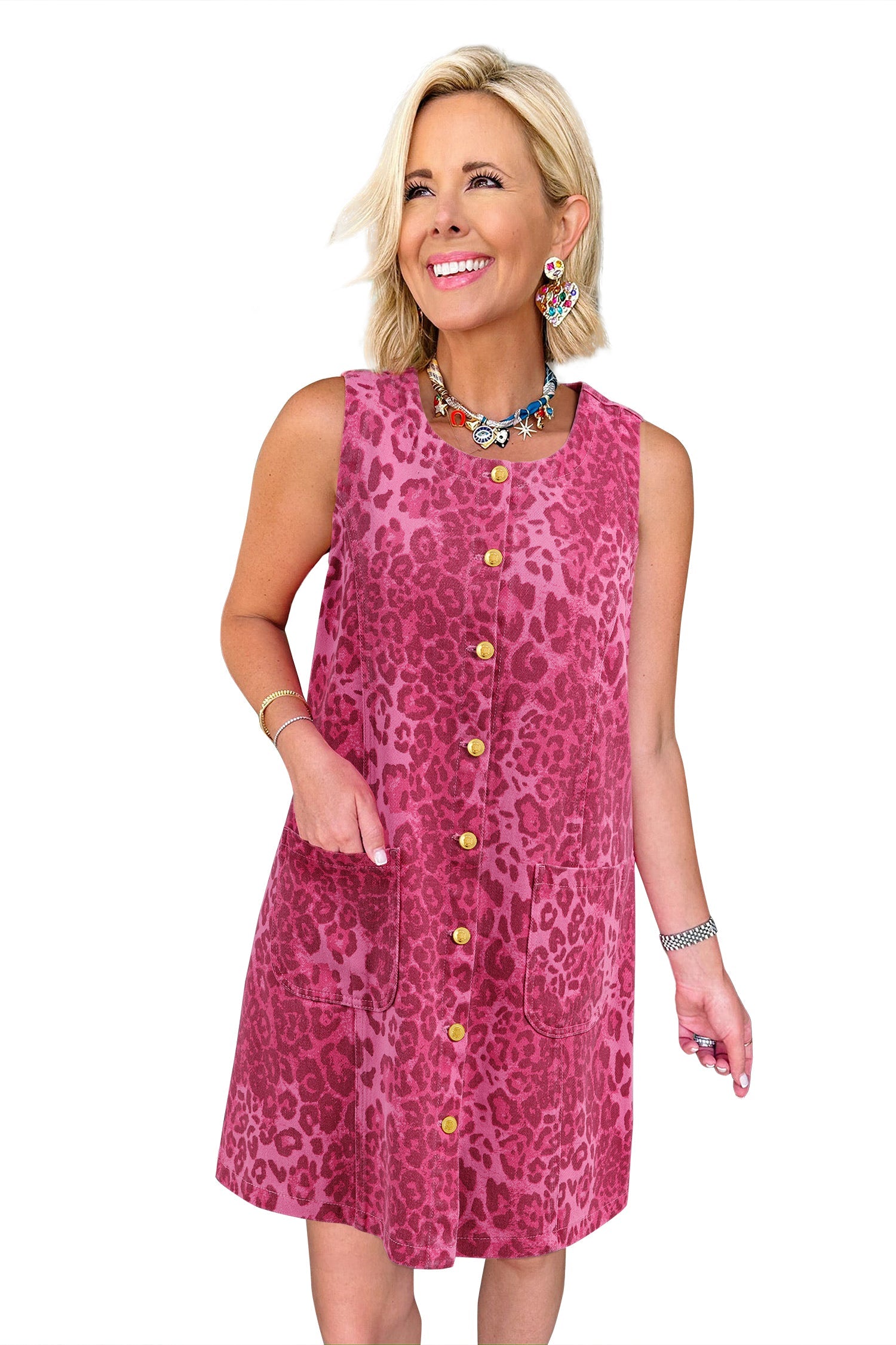 Phoebe Shift Sleeveless Dress