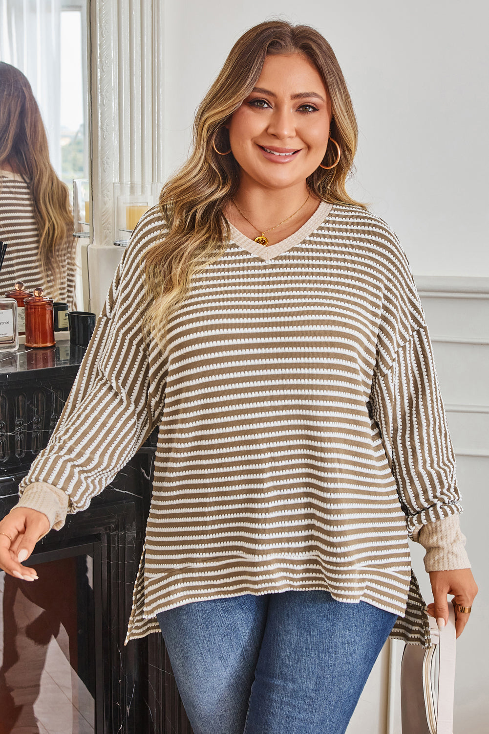 Lilianna Sleeve High Low PLUS Top