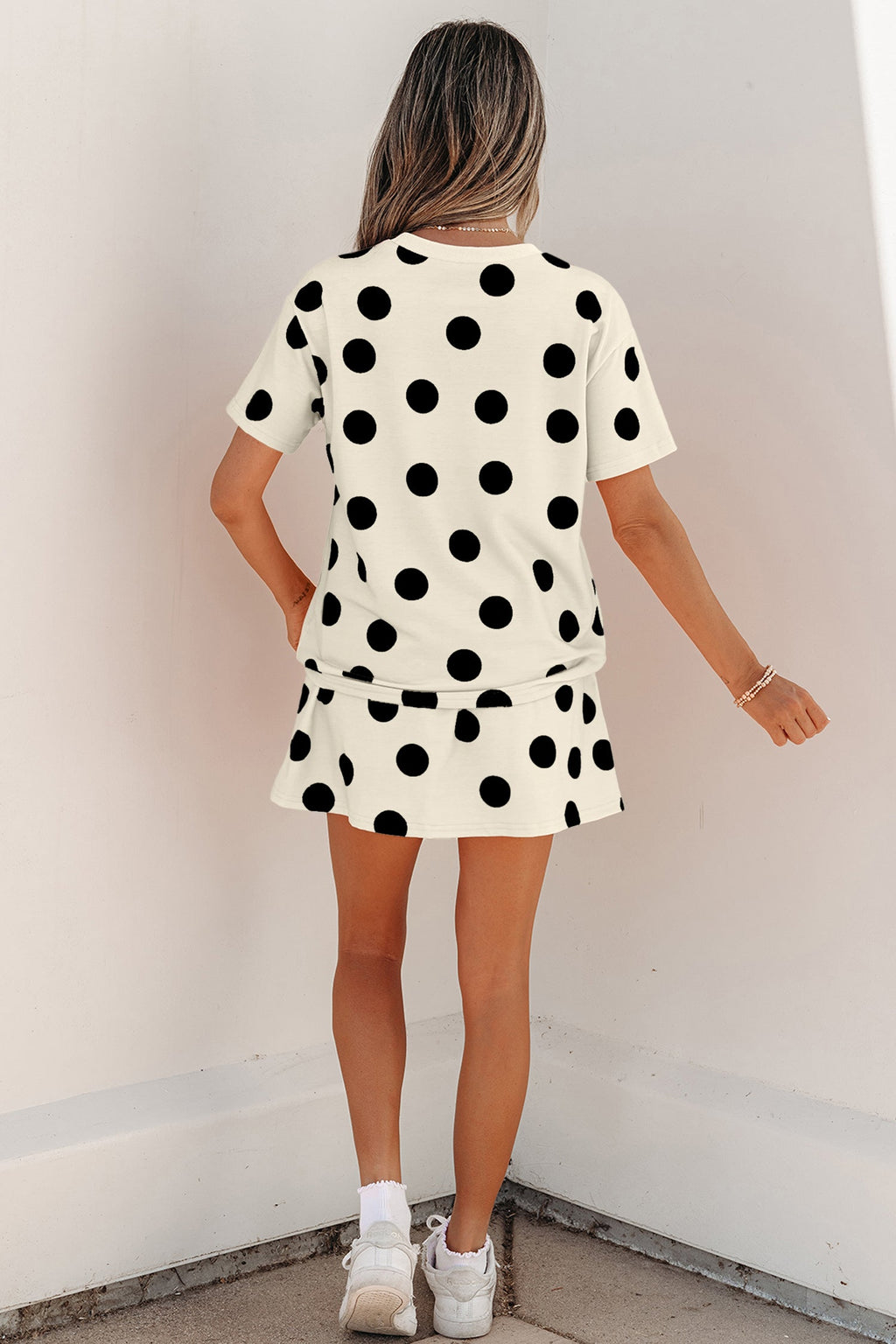 Aurelia Dot Short Sleeve Top Set