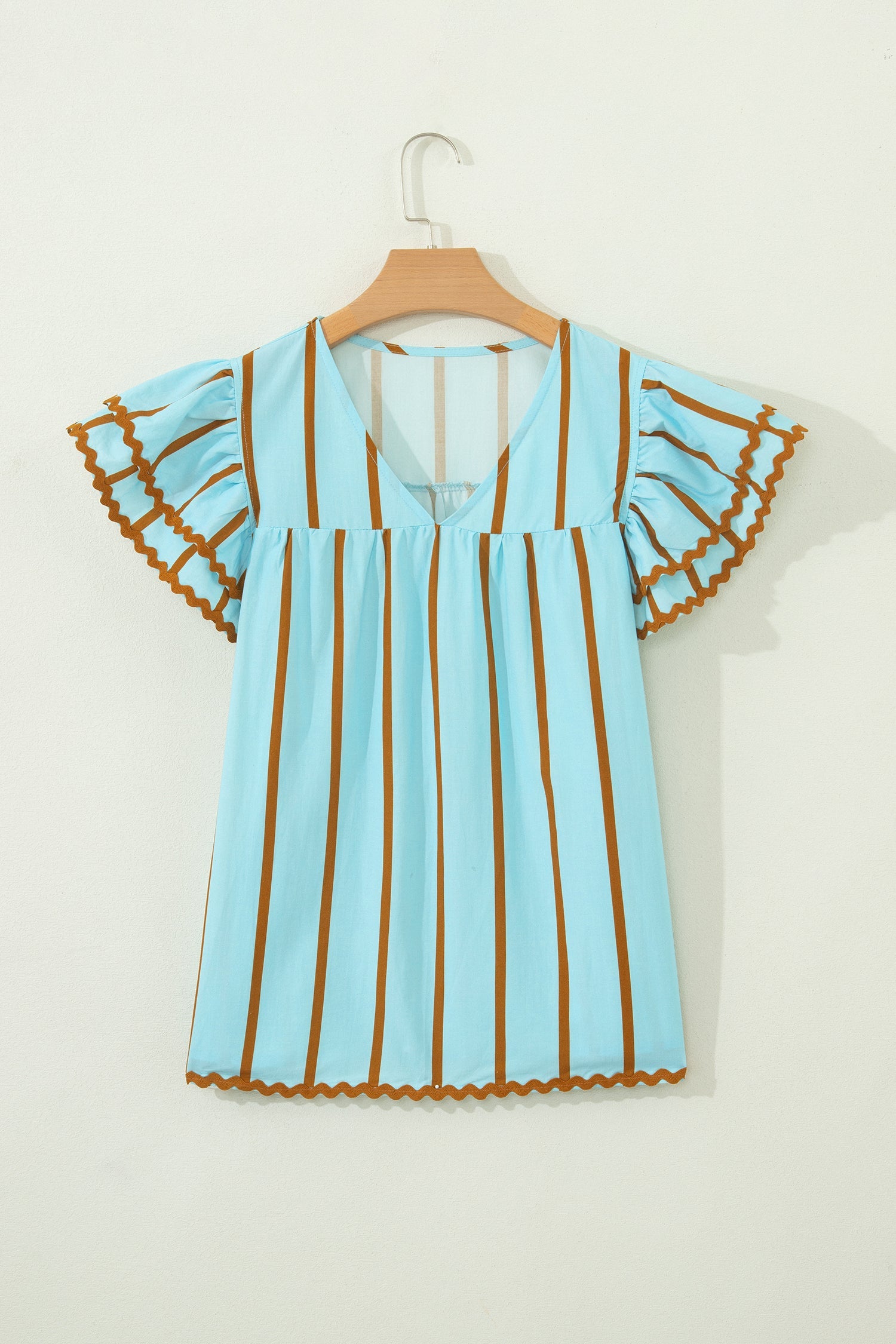 Malaysia Ruffled Short Sleeve Blouse