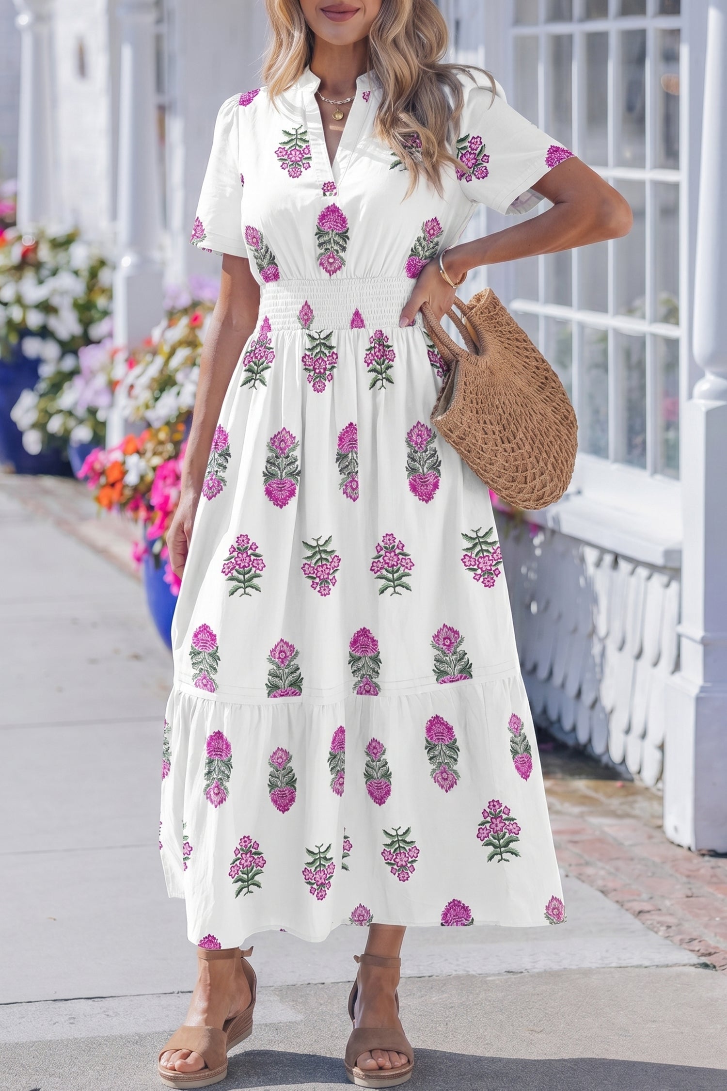 Aileen Ruffle Hem Maxi Dress