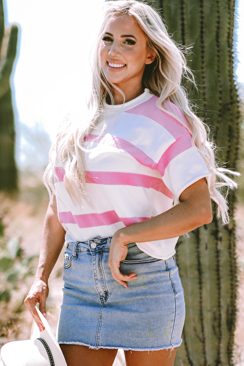 Summer Sleeve Lightweight Knitted Top