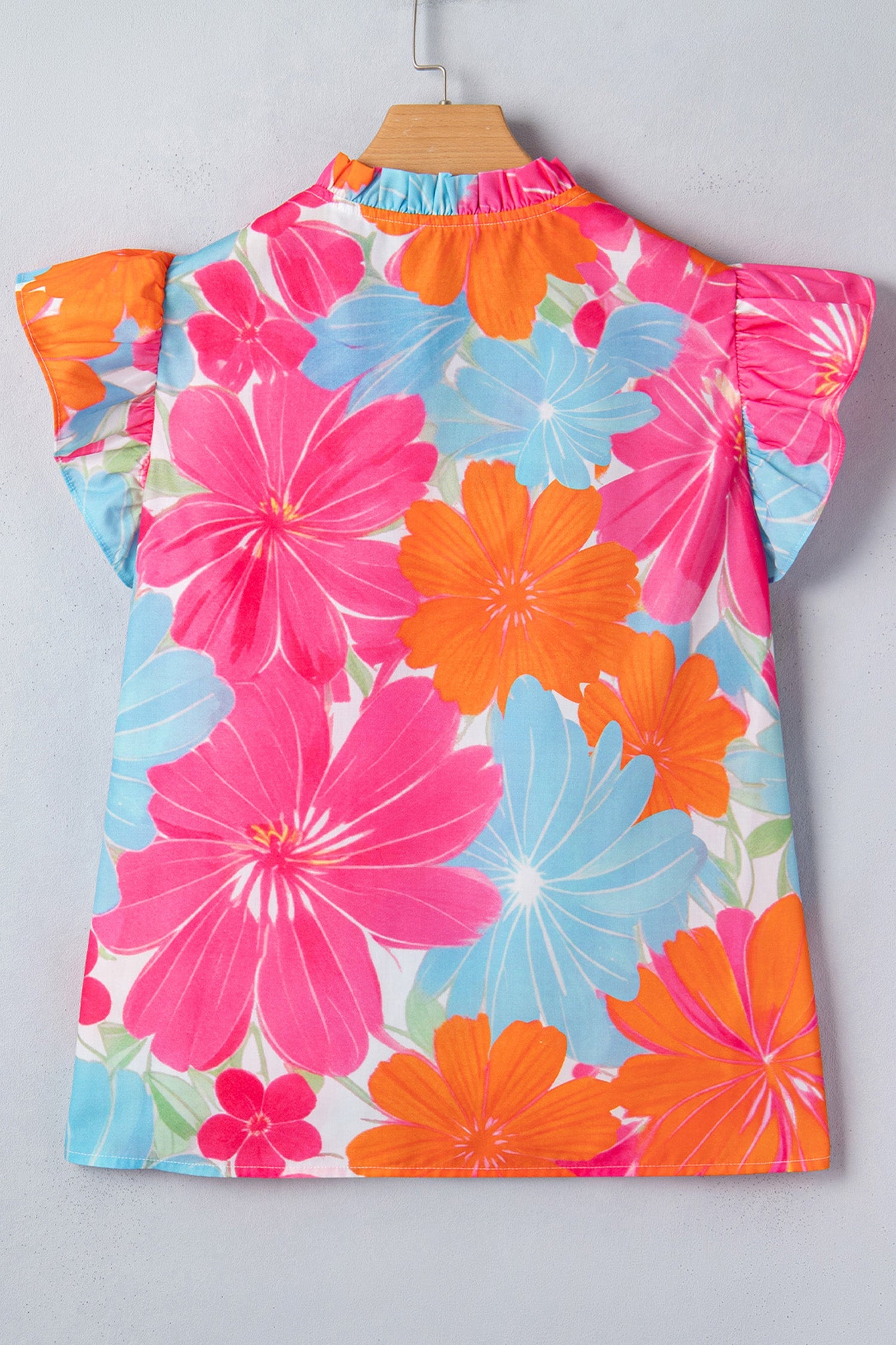 Louise Ruffle Trim Sleeveless Blouse