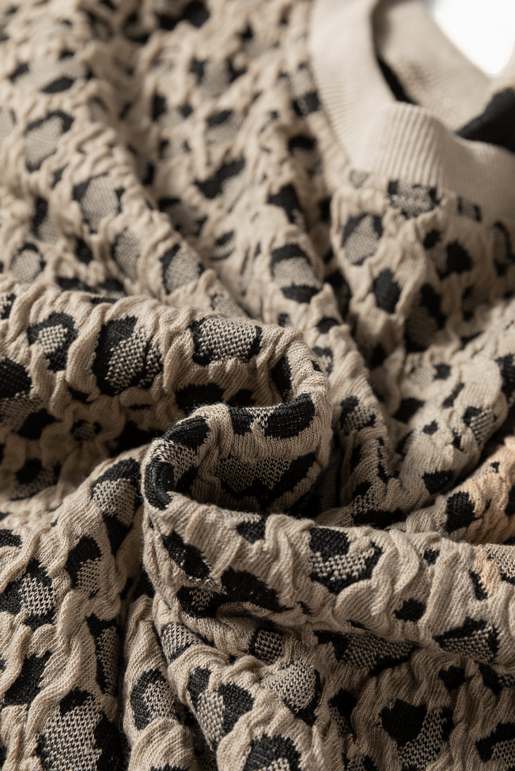 Lottie Ribbed Trim Print Long Sleeve Top