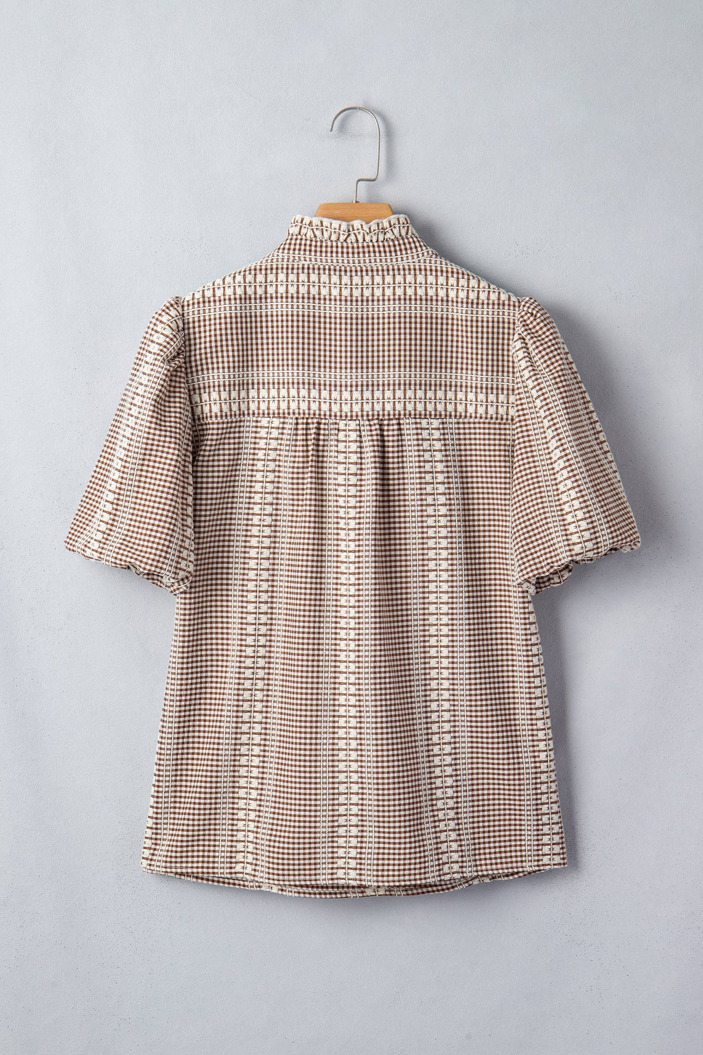 Maggie Puff Sleeve Gingham Blouse