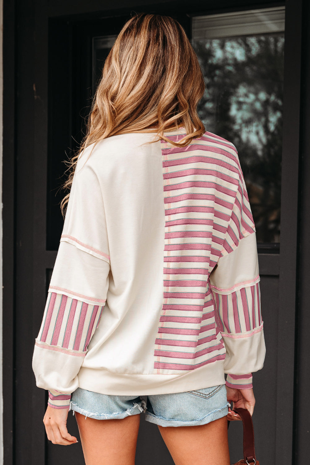 Aadhya Patchwork Oversized Pullover Top