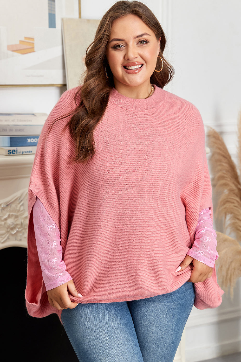 Maci Sleeve Poncho Style PLUS Sweater