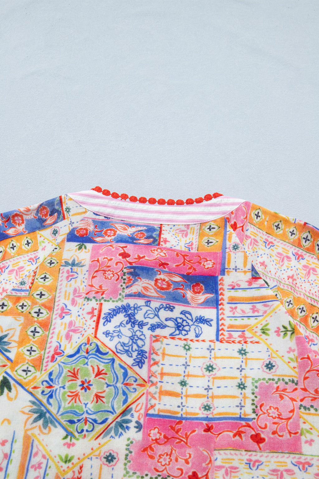 Deborah Print Short Sleeve Blouse