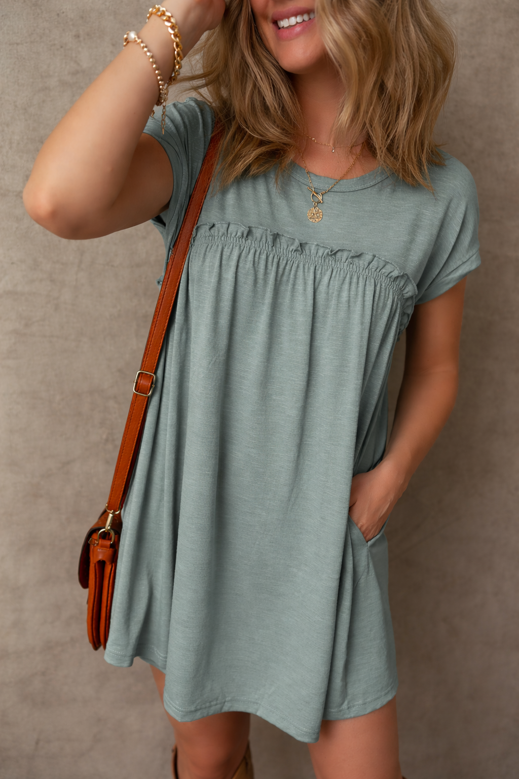 Daniela Gathered Seam T Shirt