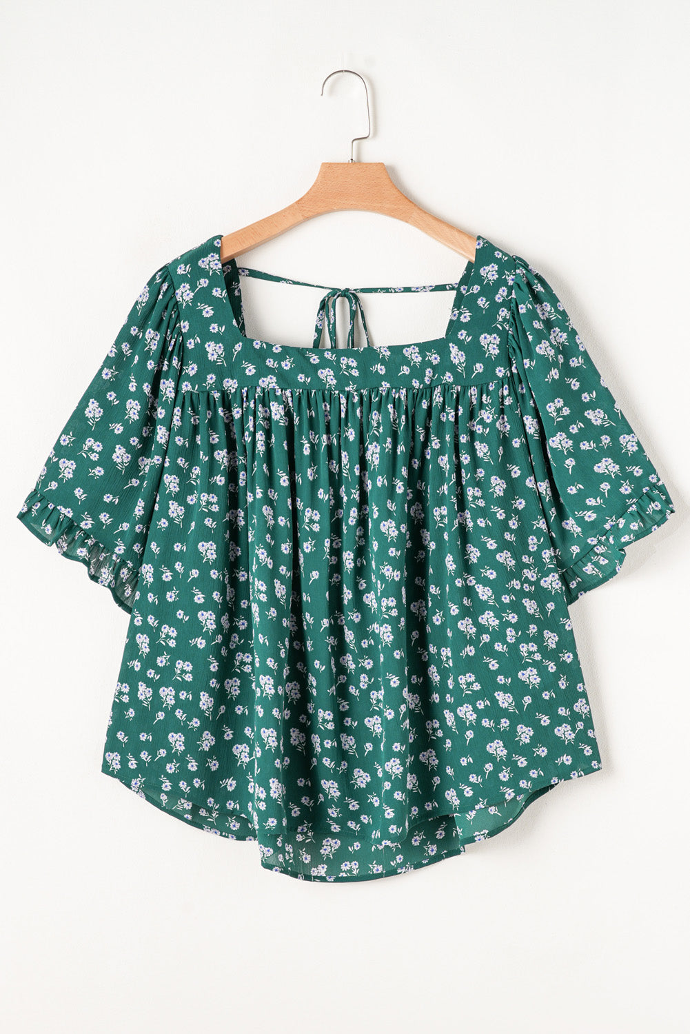 Adelynn Square Ruffled Trim PLUS Blouse