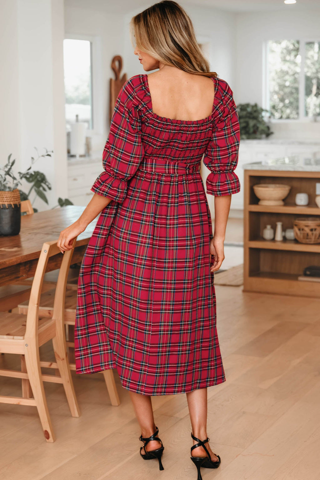 Jazmin Waist Flared Midi Dress