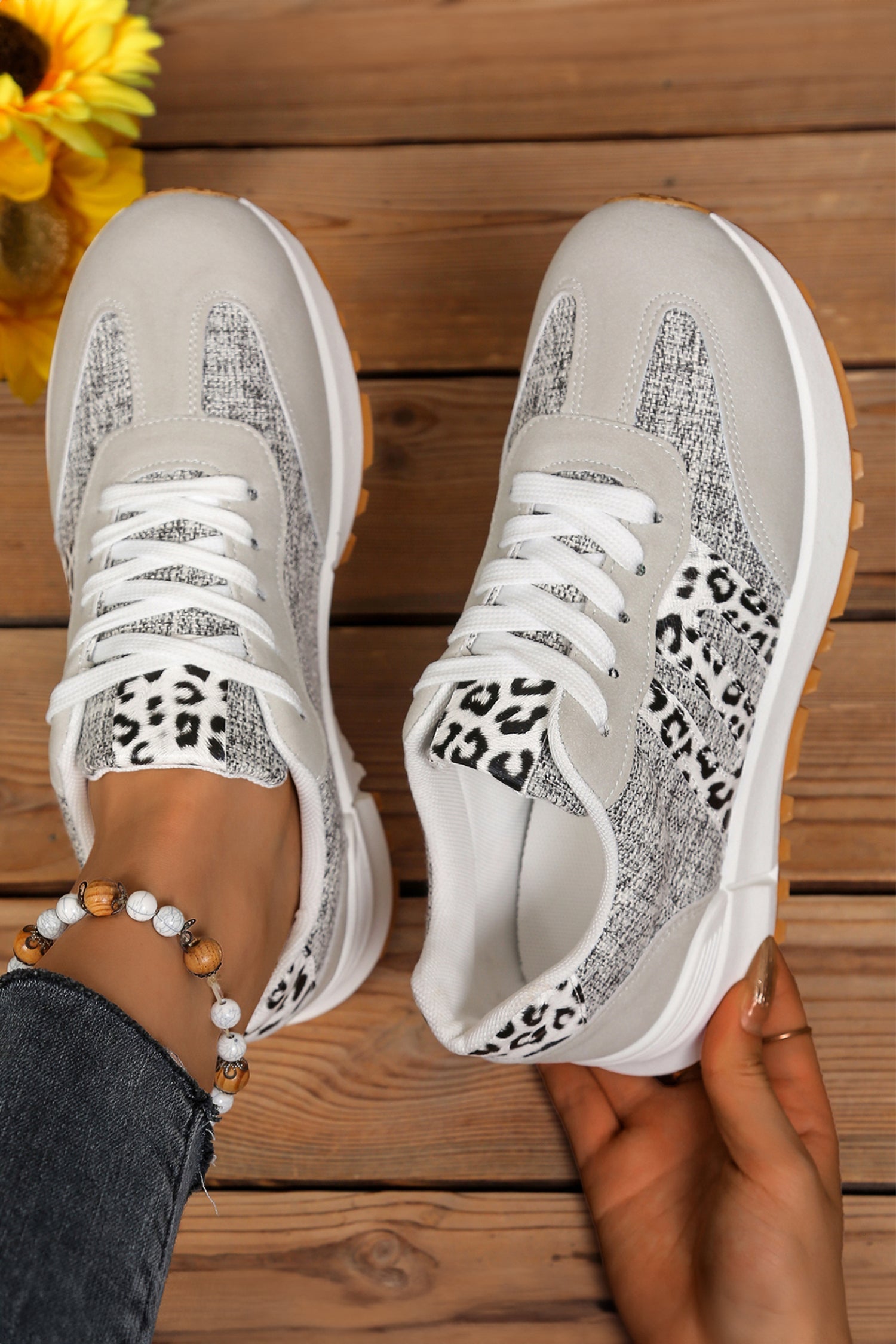 Rosalia Detail Lace Up Sneakers