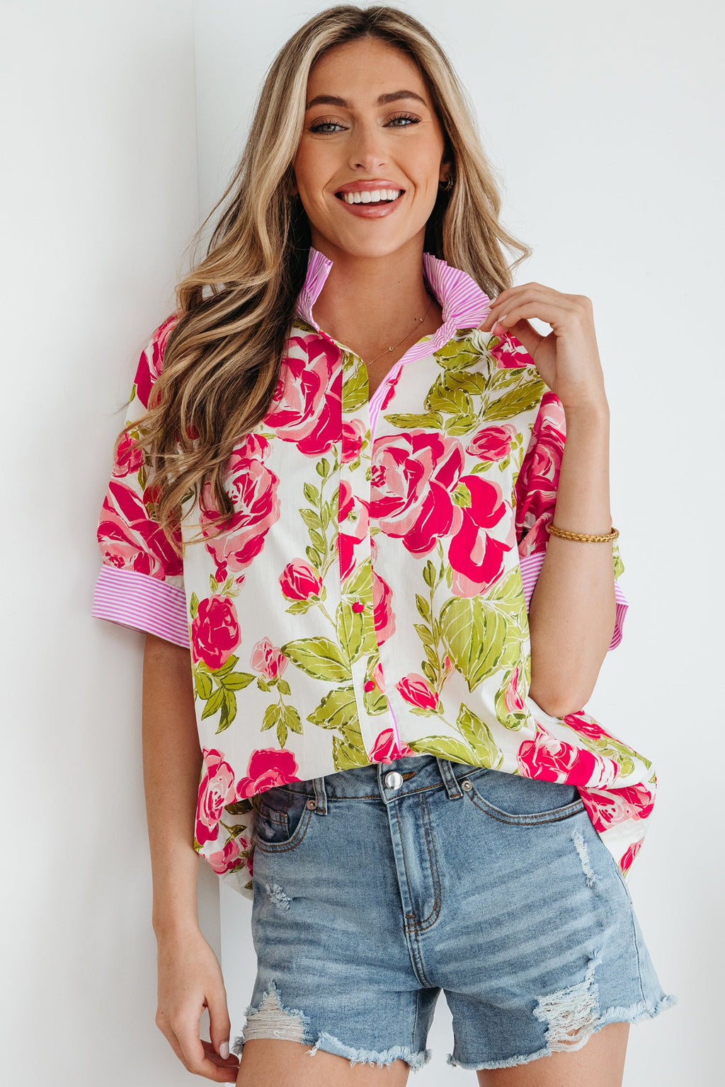 Rebekah Collar Short Sleeve Shirt