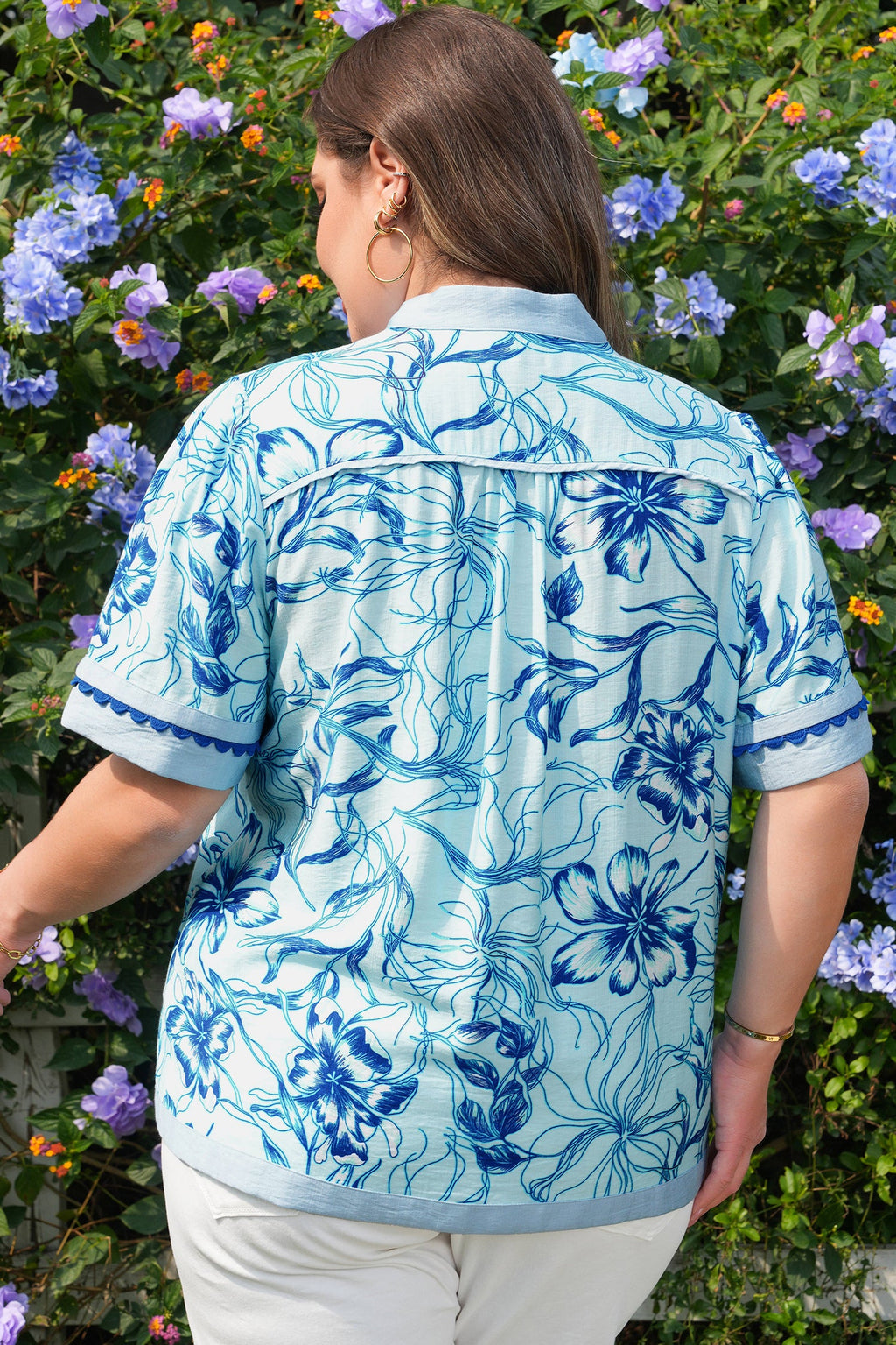 Aylin Floral Short Sleeve PLUS Blouse
