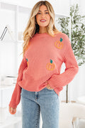 Kirahira Embroidered Thanksgiving Holiday Sweater