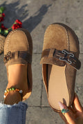 Ayleen Leather Strap Mule Slippers