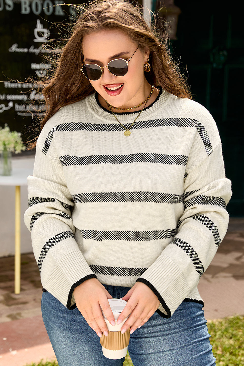 Amelia Sleeve Drop Shoulder PLUS Sweater