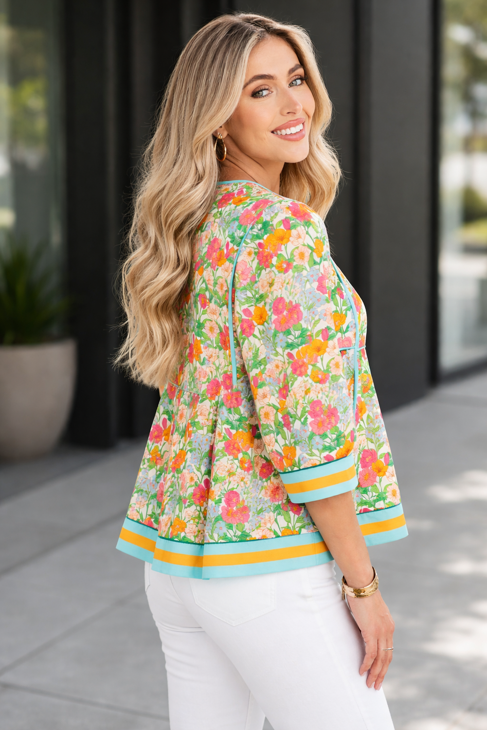 Adley Puff Sleeve Babydoll Blouse