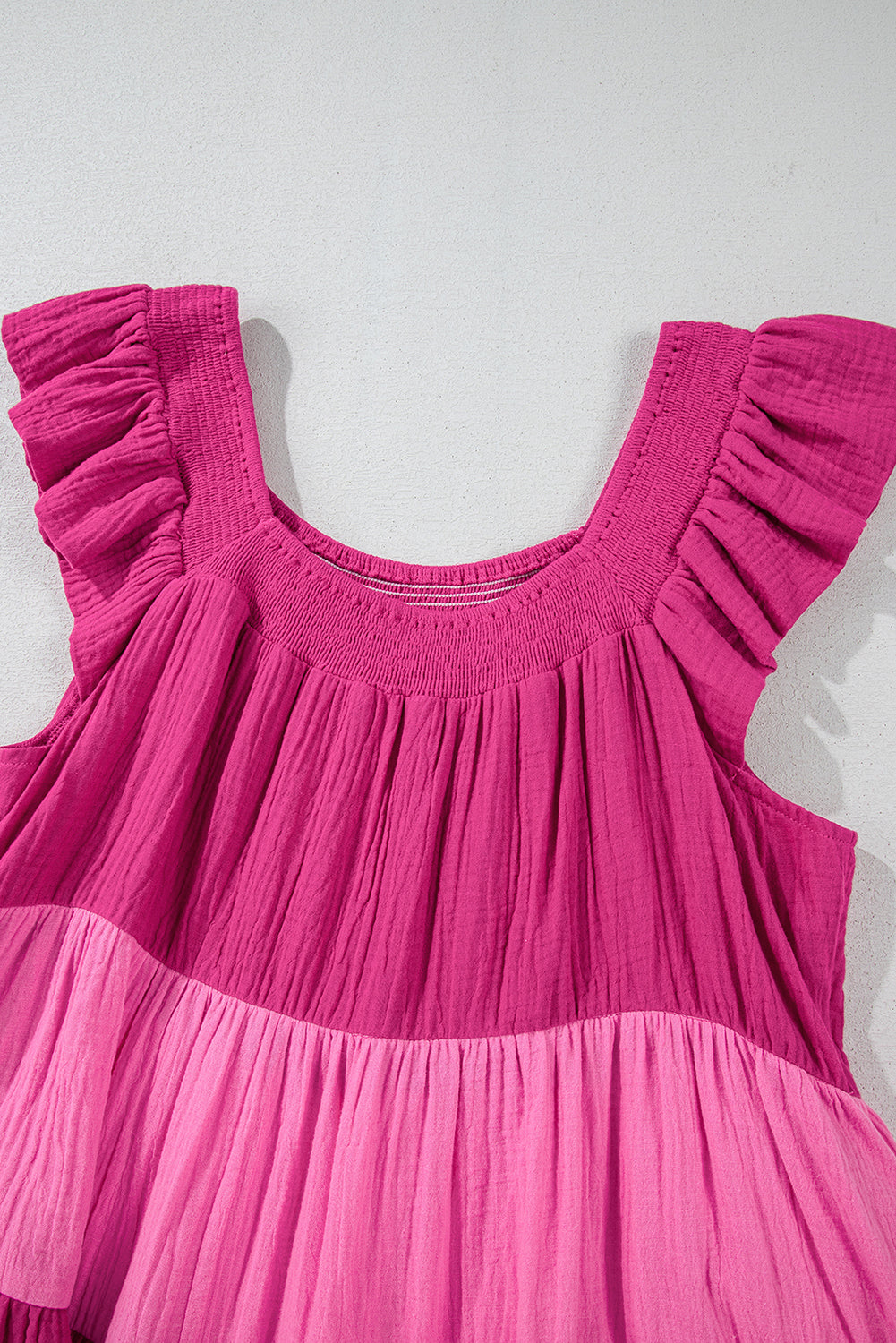 Jenesis Flutter Tiered Mini Dress