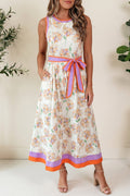 Daphne Belted Sleeveless Maxi Dress