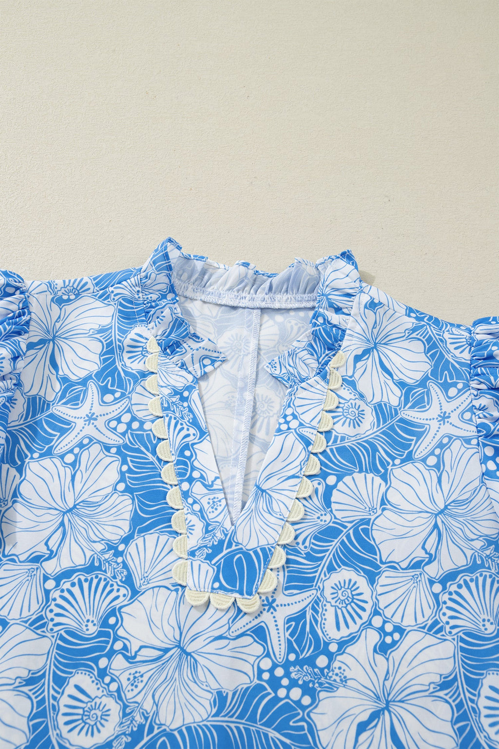 Kataleya Trim Short Sleeve Blouse