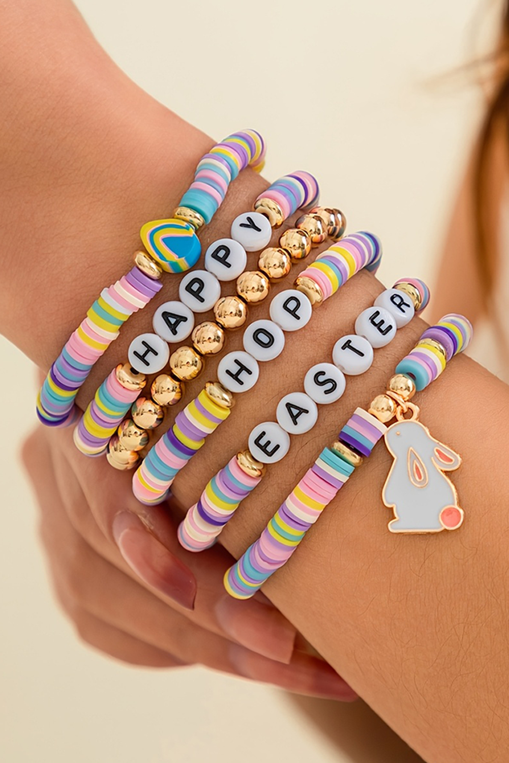 Kylee Beaded Elastic Layer Bracelet