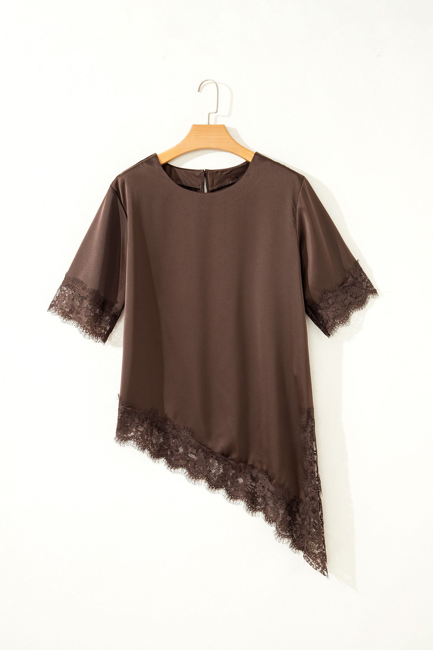 Saige Short Sleeve Satin Top