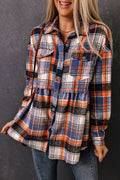 Elizabeth Plaid Down Ruffled Shirt