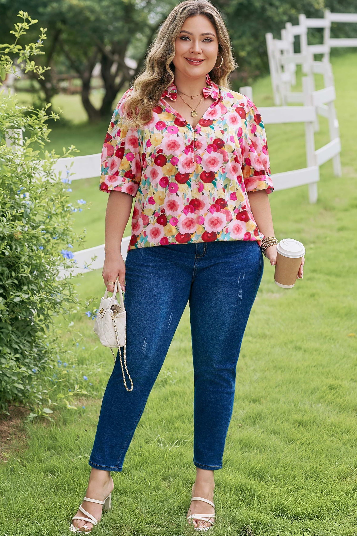 Oaklynn Puff Short Sleeve PLUS Top
