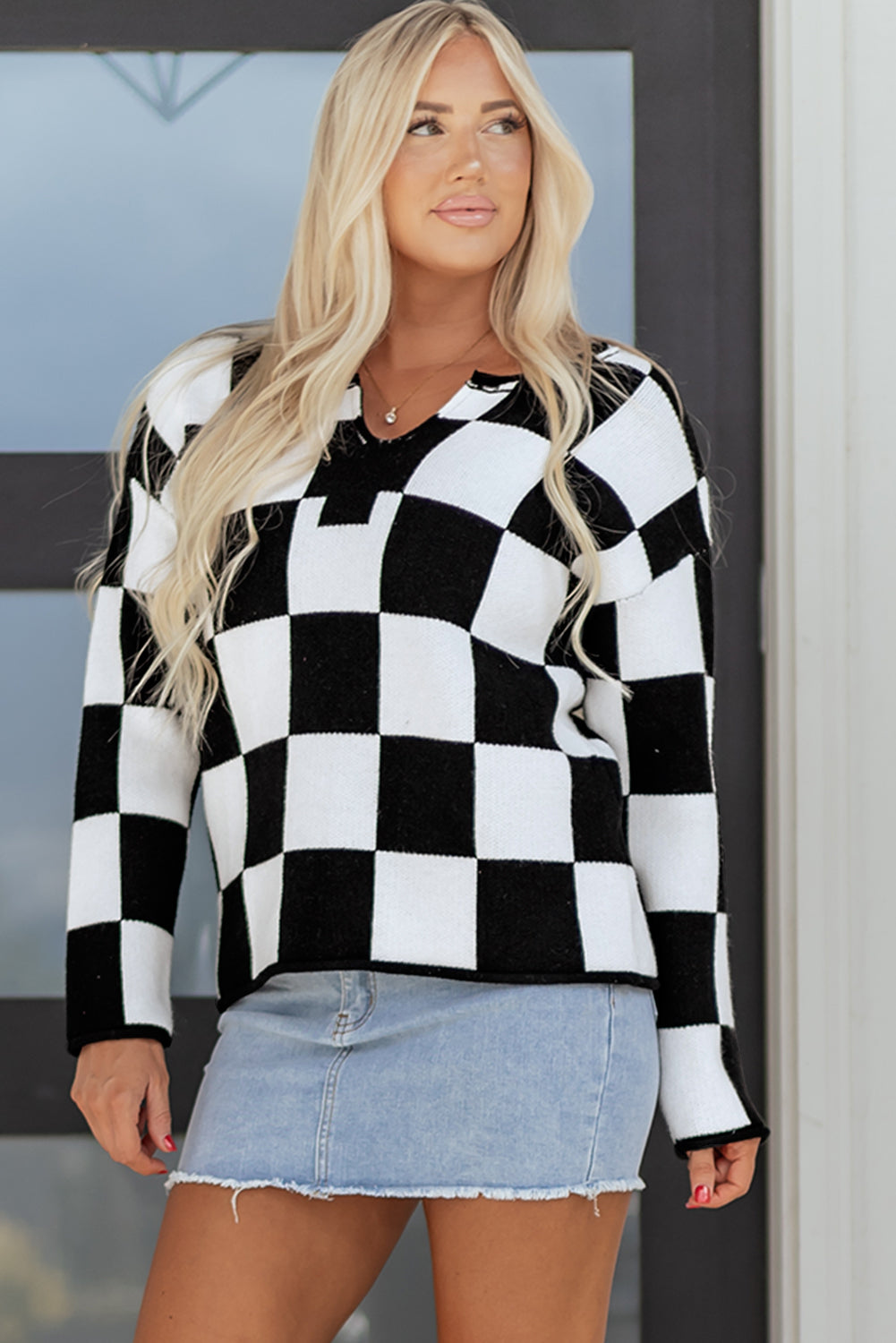 Amelia Drop Shoulder Knit Sweater