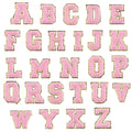 Pink Self Adhesive Chenille Letters Patches