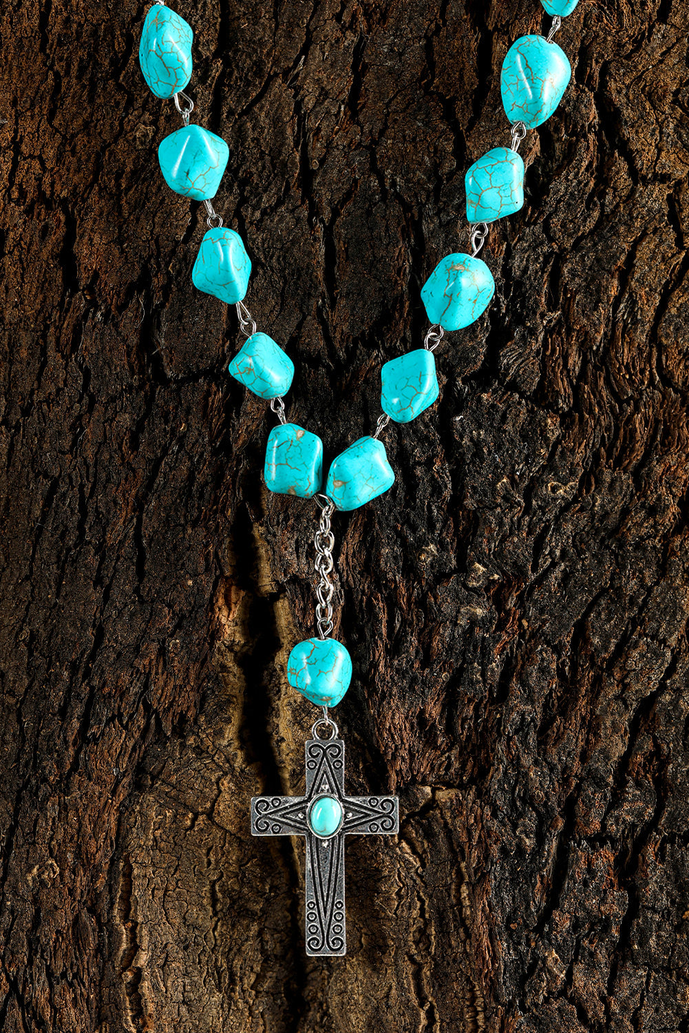 Giana Peacock Cross Pendant Necklace
