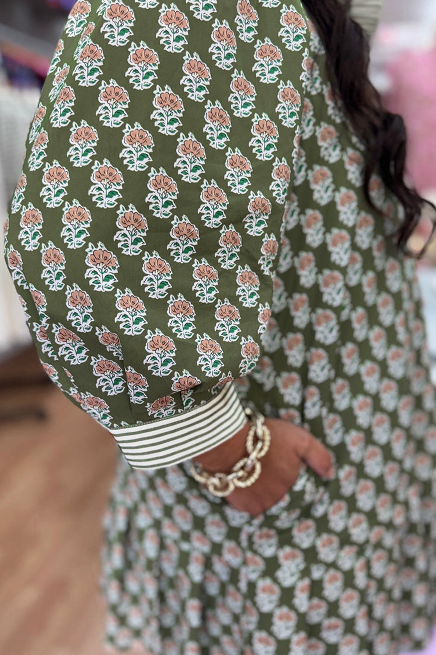 Olivia 4 Sleeve Floral PLUS Dress