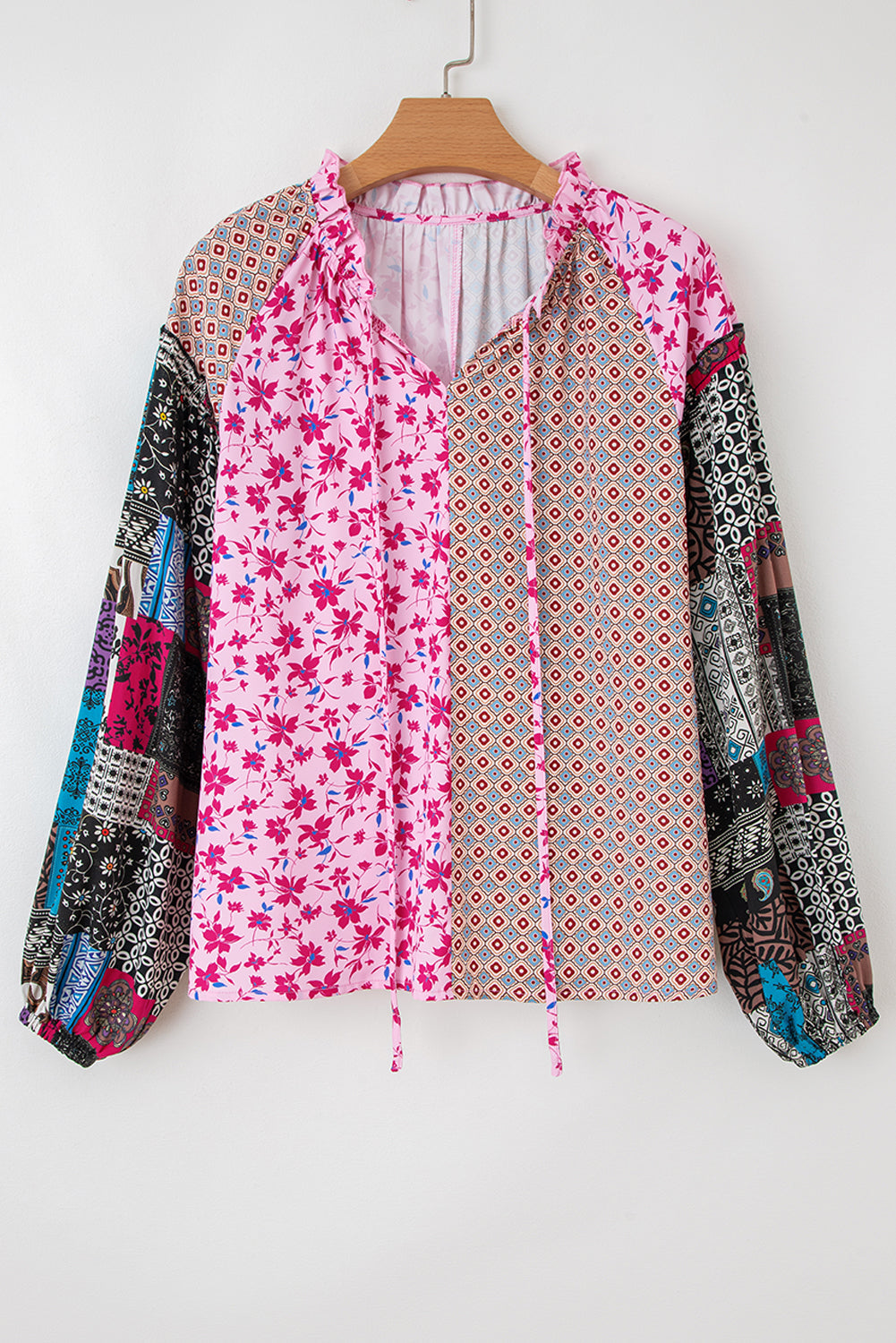 Solirina Shoulder Bubble Sleeve Blouse