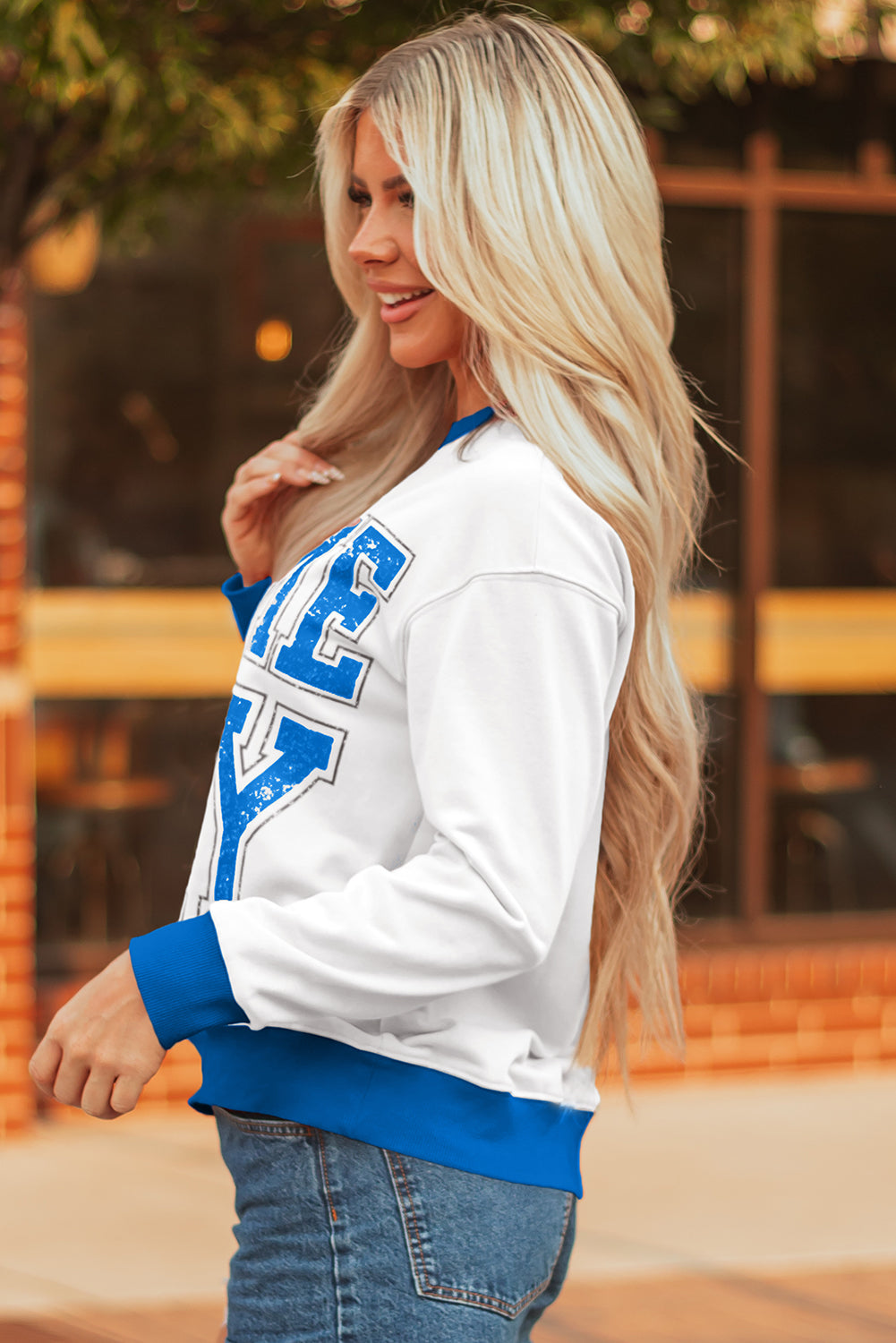 Heaven Striped Detail Baggy Sweatshirt