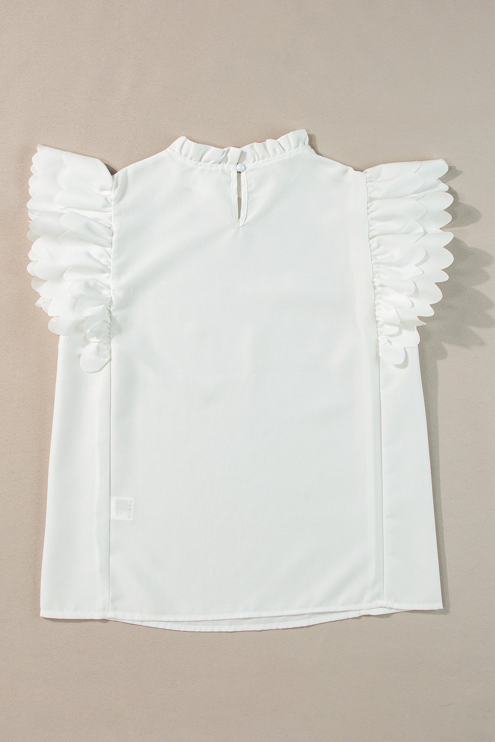 Milan Scalloped Ruffle Sleeve Top