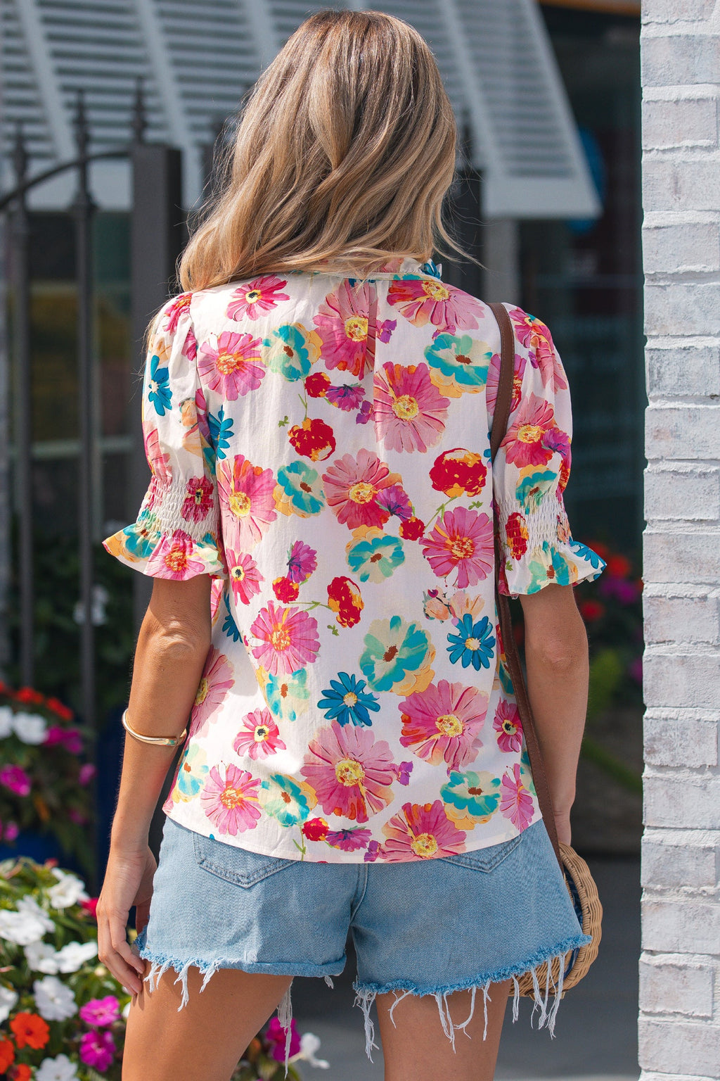 Faith Short Puff Sleeve Blouse