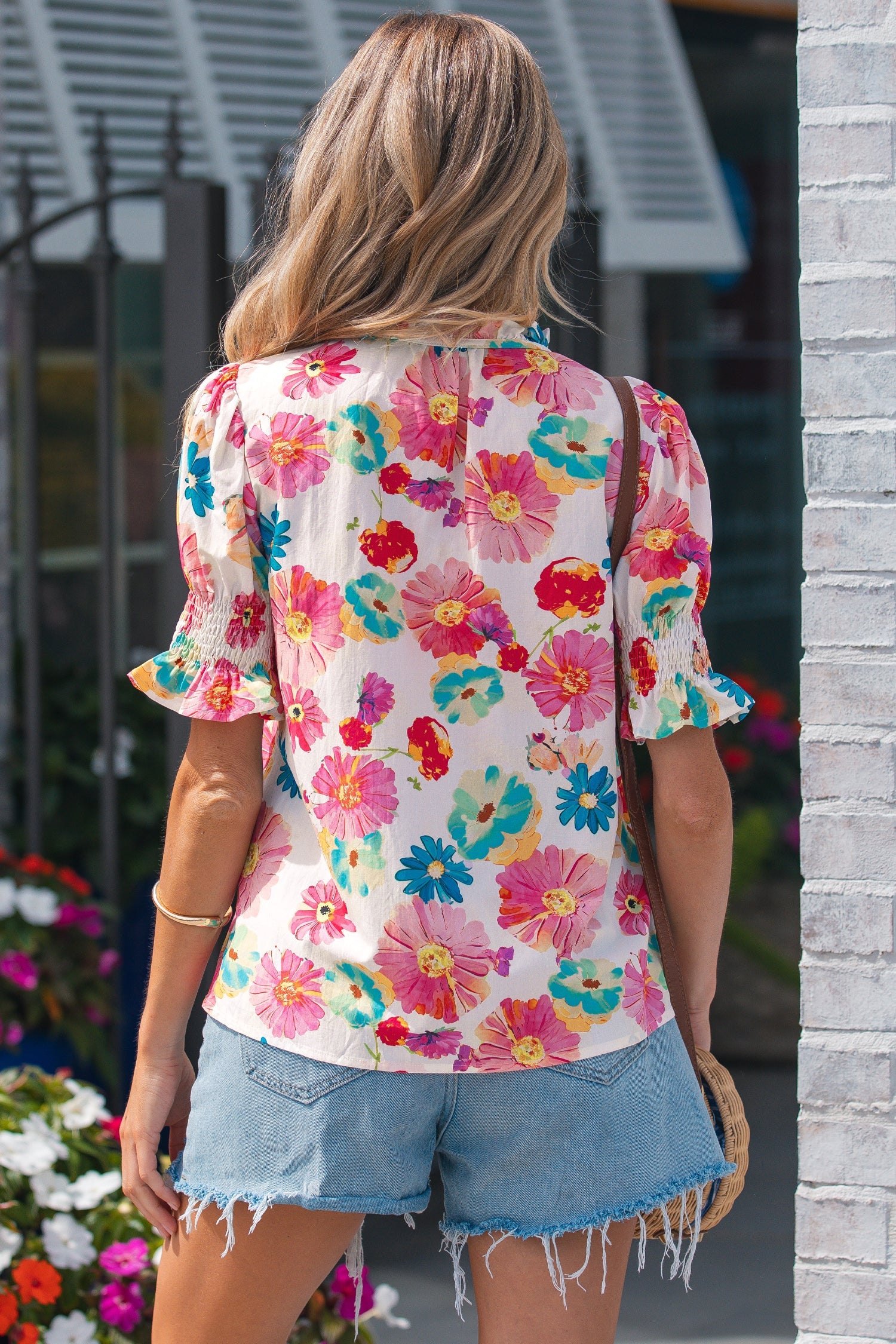 Faith Short Puff Sleeve Blouse