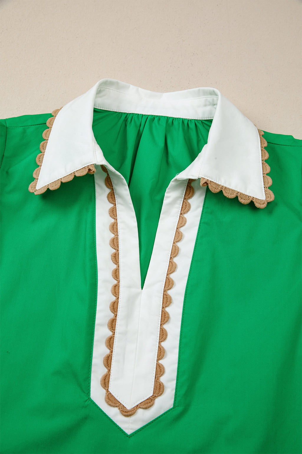 Eileen Collar Short Sleeve Blouse