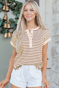Keira Stripe Half T Shirt