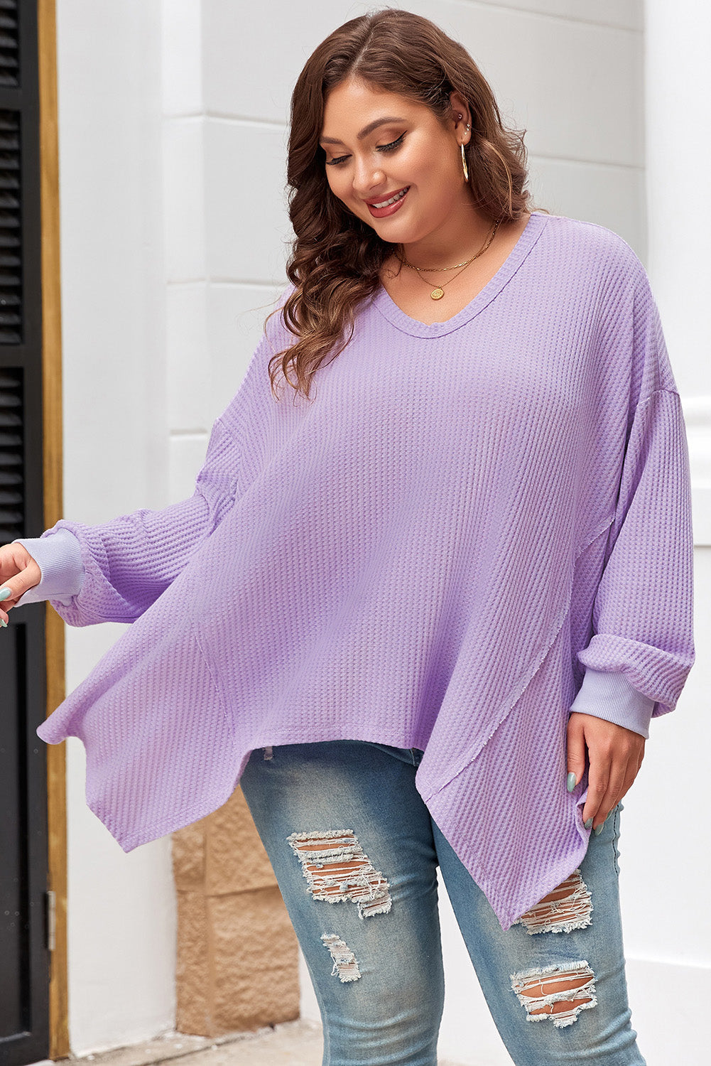 Rivka Exposed Seam Flowy PLUS Top