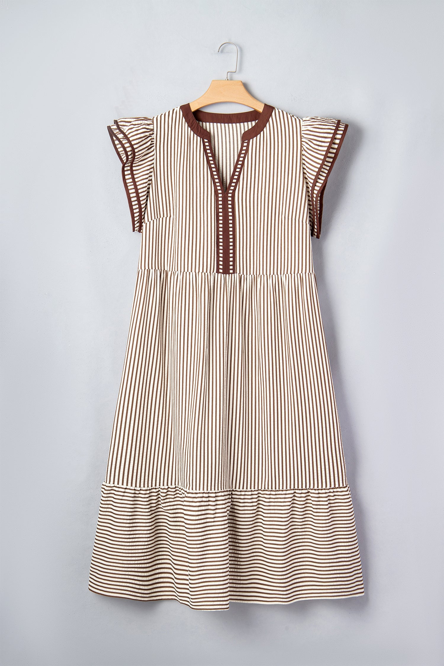 Nadia Flutter Sleeve Maxi PLUS Dress