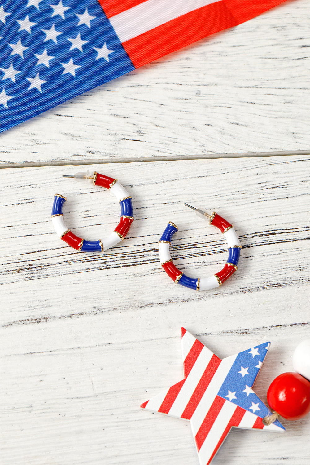 Leyla C Shape Stud Earrings