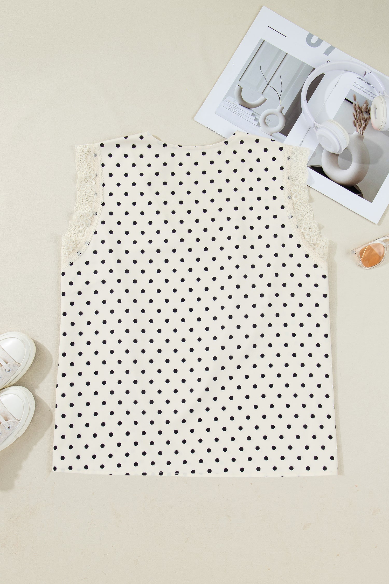 Alina Lace Trim Sleeveless PLUS Top