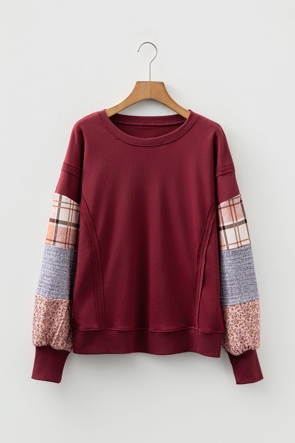 Hollihanna Sleeve Raw Seam Sweatshirt