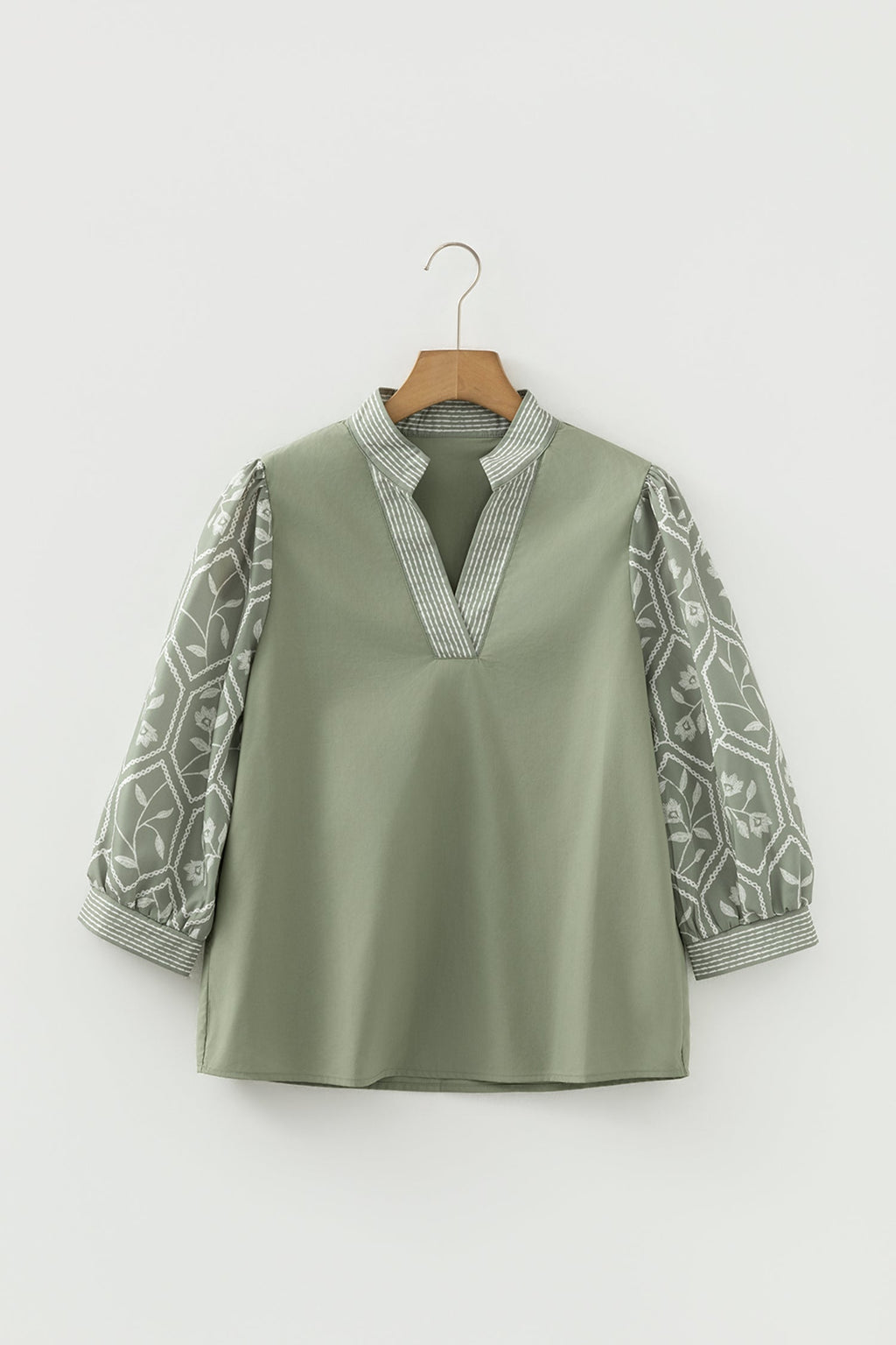 Kaiya Sleeve Contrast Patchwork Blouse