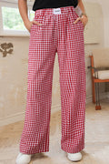 Laura Plaid Casual Loose Trousers
